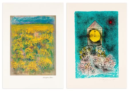 AUTORI VARI (ROGNONI E ADDAMIANO) - Lotto unico composto da 2 opere grafiche
