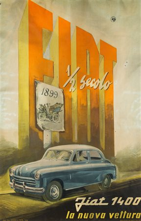 MANIFESTO FIAT - Fiat 1400, 1950