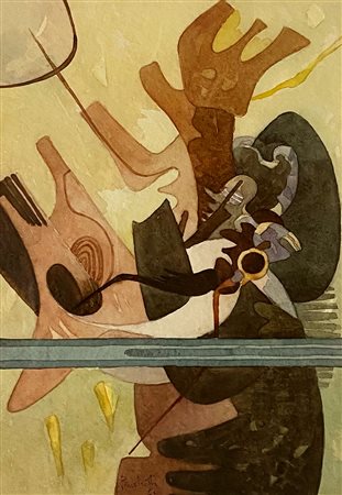 BUCHETTI ARTURO Novara (NO) 1911 Variazioni sul tema del ceppo 1967...