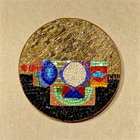TAMBURELLO CONCETTO milano (milano) 1947 Senza titolo 1947 Mosaico su legno...