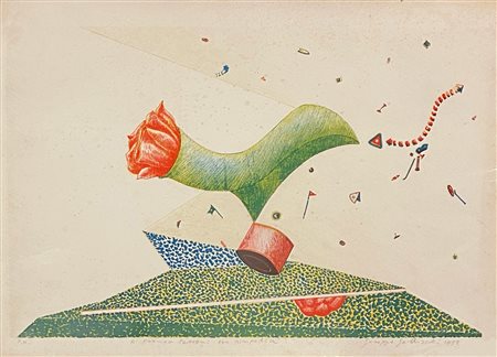GALLIZIOLI GIUSEPPE Brescia (BS) 1935 Senza titolo Litografia a colori su...