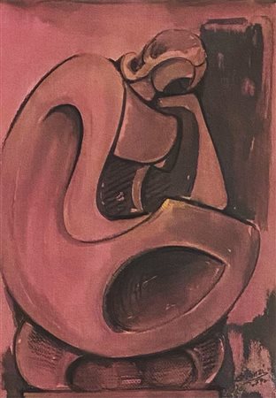 COLANZI DOMENICO Chieti (CH) 1944 Pensier 1979 Tecnica mista su carta...