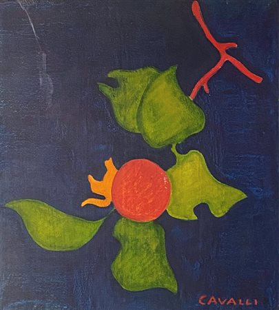 CAVALLI ARTURO Busseto (PR) 1914 Il melograno 1975 Olio su tela 51,00x45,00...