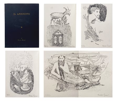 GRASSI BRUNO Piacenza (Pc) 1944 Il labirinto 1985 Libro d'artista con...