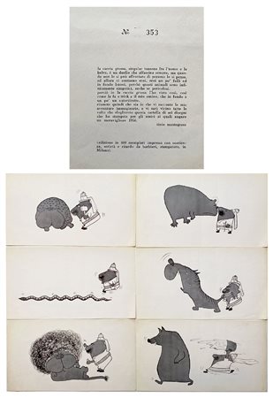 MANTEGAZZA TININ AGOSTINO Cesena (FC) 1931 La caccia grossa 1956 Cartella con...