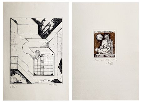 AUTORI VARI Milano (Mi) 1976 Michetti, Schirolli Lotto unico di due opere...