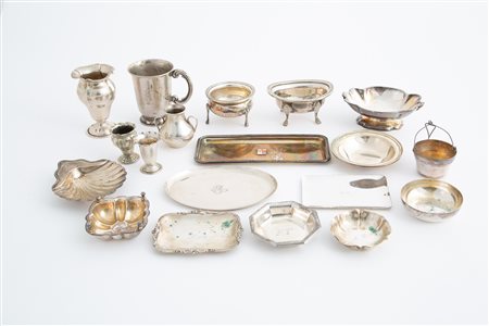 Nineteen 800 silver items, gr. 900 ca.
