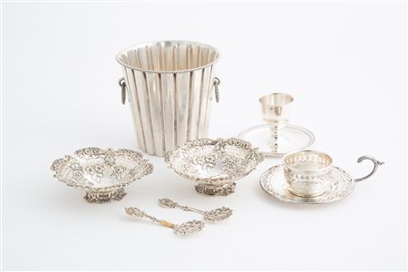Five silver items, gr. 65 ca. 20th century