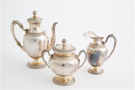 800 silver tea and coffee set, gr. 465 ca.