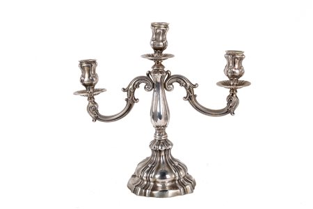 800 silver candelabra, gr. 460 ca. 20th century