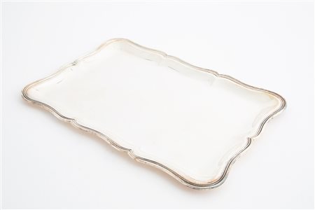 800 silver rectangular tray, gr. 1125 ca. 20th c.