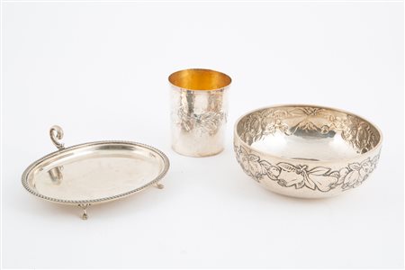 Silver items, gr. 500 ca. Early 20th century