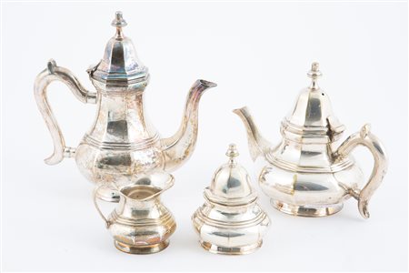 Silver-plated tea and coffee set. 20th century