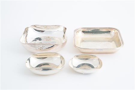 Four 800 silver bowls, gr. 660 ca. 20th century