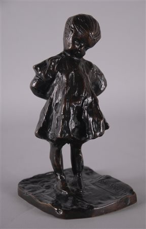 LEONARDO BAZZARO. Bronze sculpture. Signed