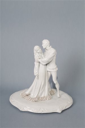 White porcelain statue. 19th century