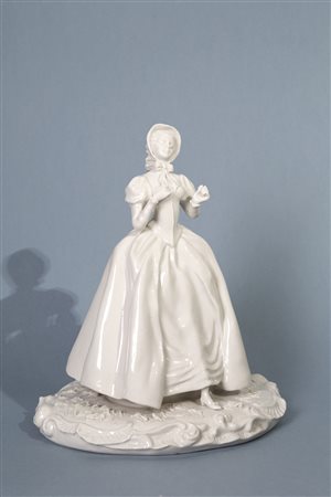 White porcelain statue. 19th century