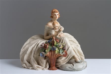 GUIDO CACCIAPUOTI. Ceramic sculpture. Signed