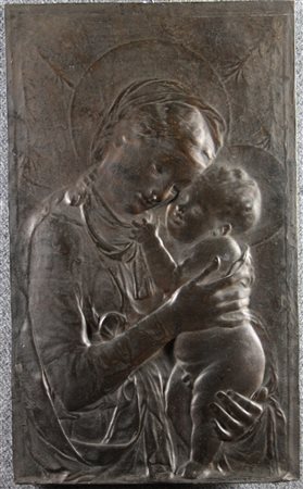 Bronze plate 'HOLY MARY'. Early 19th century