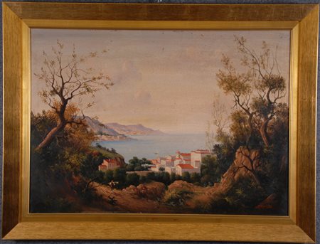 Oil painting on canvas. G GIGANTINI. 20th century