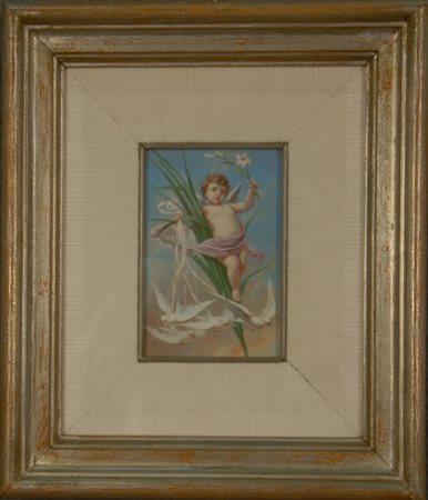 Mixed technique on cardboard. Late 19th c