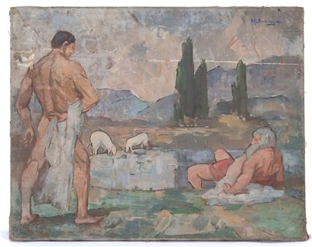 M. SURINGAR. Oil painting on canvas. Signed