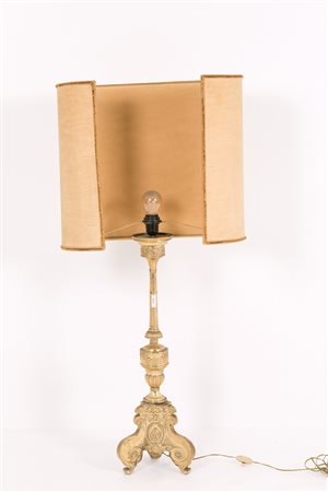 Candle holder in steel plate. 19th century