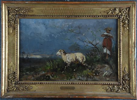 GIUSEPPE PALIZZI. Oil on canvas in a frame. Signed