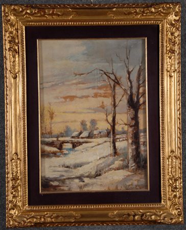 ANTONIO CARGNEL VITTORE. Oil painting on board
