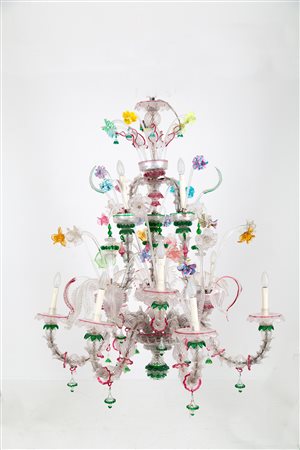 Murano glass chandelier. 20th century