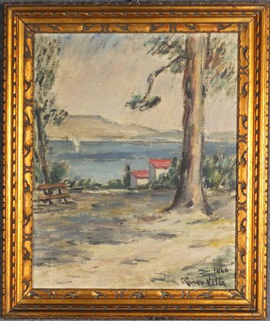 Oil painting on canvas. REMO VILLA. 1946
