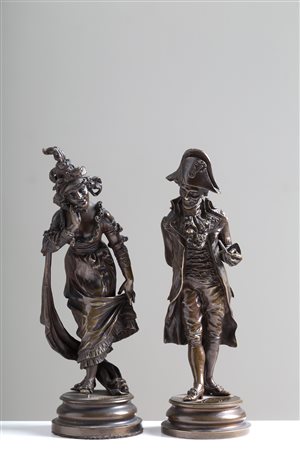ANTONIO PANDIANI. Two bronze sculptures