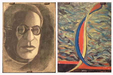 Two sketches signed by FANFANI