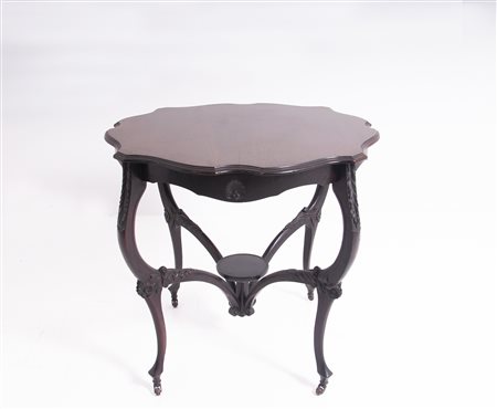 Small wooden table. England. Late 19th century