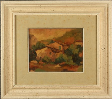 Oil on hardback. ANNA GENNARO. 20th century