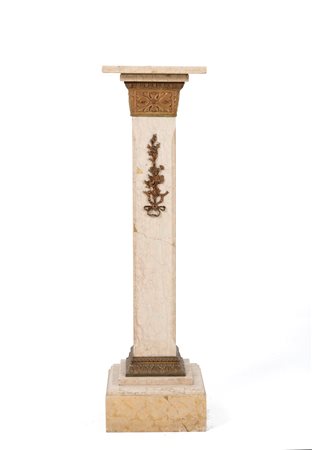 Marble column with metal decorations 20th century