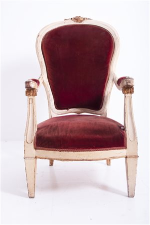 Wooden armchair. Genua. Luigi Filippo's period