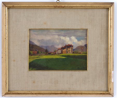 Oil painting on plywood. FERRANTE. Early 20th c