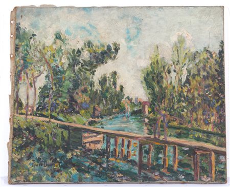 PIERRE DUMONT. Oil painting on canvas. Signed