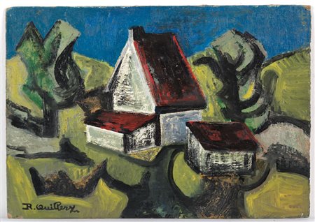 ROGER QUILLERY. Oil painting on cardboard. 1954