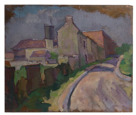 Oil painting on plywood. 20th century