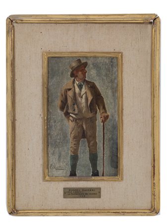 POMPEO MASSANI. Oil panting on canvas in a frame
