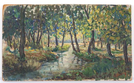 Oil painting on canvas. Signed. 20th century