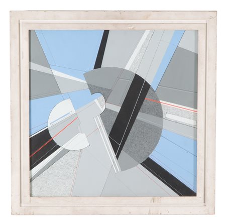 Painted collage on canvas. ROGANI. 1974