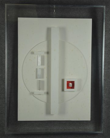 Mixed technique on plywood in a case. 1973