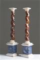 Two alabaster and marble columns. Early 20th c