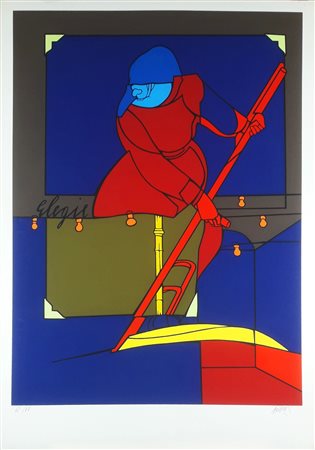 ADAMI VALERIO Bologna 1935 “Senza titolo” 