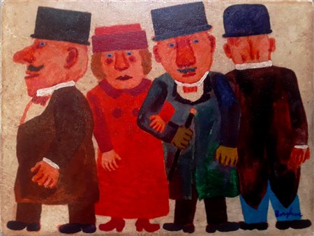 BORGHESE FRANZ Roma 1941-2005 “Personaggi”