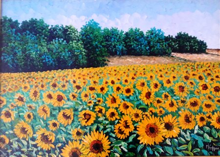 CARPINGNAMO MICHELE  Taranto 1958 “Campo di girasoli”