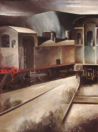 SCUFFI MARCELLO Pistoia 1948 - 2021 “Binari morti - la locomotiva”